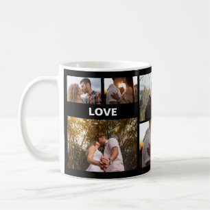 Romantic Photo Collage Gift for Couples Coffee Mug