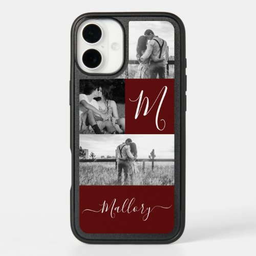 Romantic Photo Collage iPhone 16 Plus Case