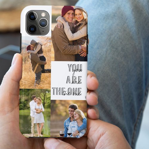 Romantic Photo Collage You are The One White iPhone 11 Pro Max Case