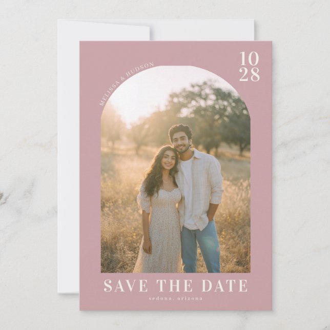 Romantic Photo Save The Date (Front)
