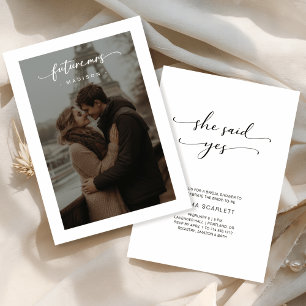 Romantic Photo Script Future Mrs Bridal Shower Invitation