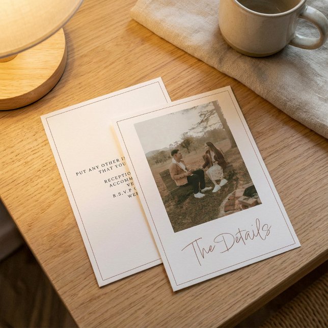 Romantic photo simple The Details Enclosure Card (Romantic photo simple The Details Enclosure Card.)