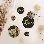Romantic Photo - Table Confetti<br><div class="desc">Elevate your bridal shower with Romantic Photos Table Confetti. You can personalize it with the couple's initials and include three amazing photos, making it a beautiful and meaningful addition to your wedding shower decor. It's a lovely way to celebrate the couple's journey together, perfect for a chic boho bridal shower....</div>