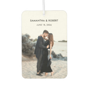 Romantic Photo Wedding Anniversary Save the Date Air Freshener