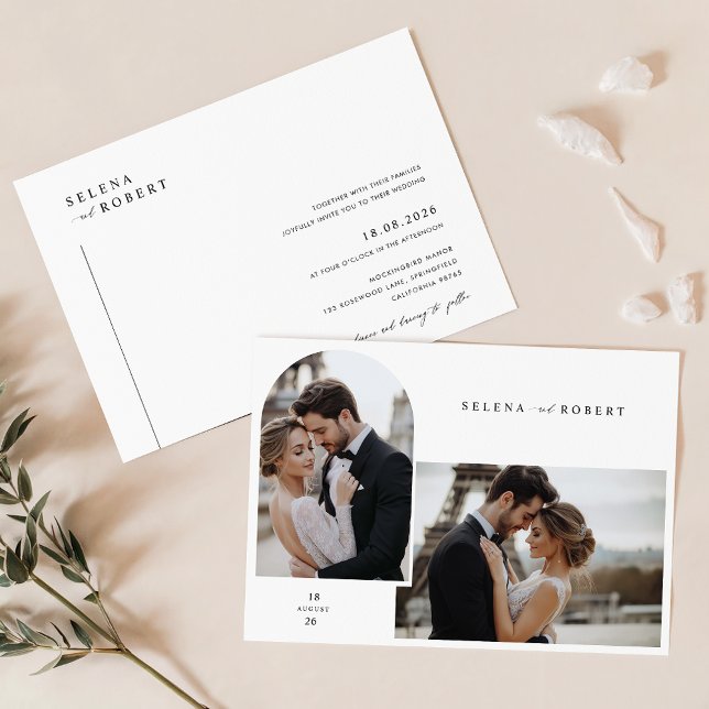 Romantic Photo Wedding Invite | Modern Minimalist (Creator Uploaded)