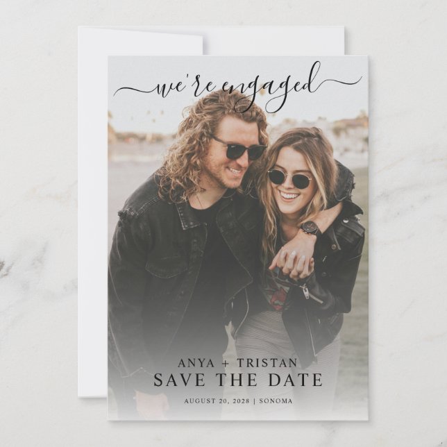 Romantic Photo Wedding Save The Date  Invitation (Front)