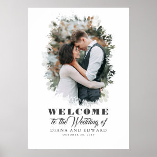 Romantic Photo Wedding Welcome Sign