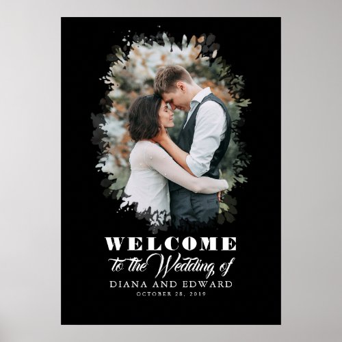 Romantic Photo Wedding Welcome Sign