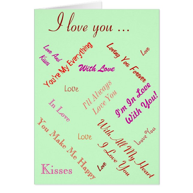 romantic phrases to say I love you (Front)