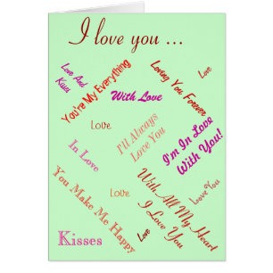romantic phrases to say I love you Cards