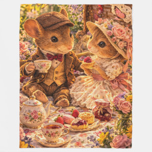 Romantic Picnic Couple Gift Cozy Tea Love Fleece Blanket