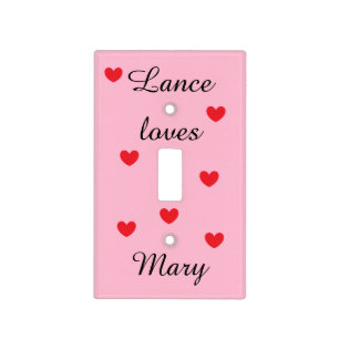 Romantic Pink and Red Light Switch Cover