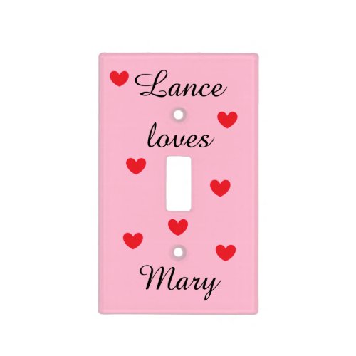 Romantic Pink and Red Light Switch Cover