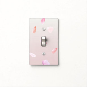 Romantic Pink Blush Rose Petal Floral Light Switch Cover