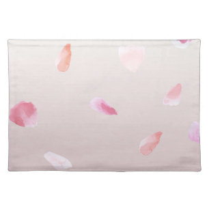 Romantic Pink Blush Rose Petal Floral Placemat