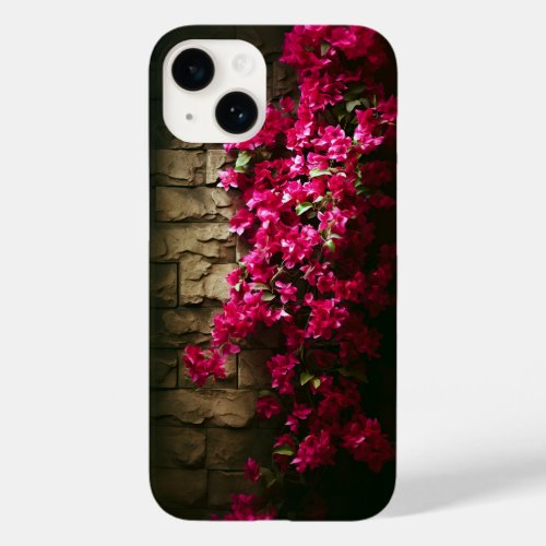 Romantic Pink Bougainvillea on Wall Case_Mate iPhone 14 Case