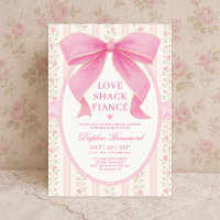Romantic Pink Bow Love Shack Fiancé Bridal Shower