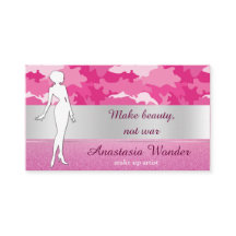 Romantic pink camouflage pattern make up artist