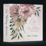 romantic pink & champagne flowers photo album 3 ring binder<br><div class="desc">Unique wedding photo album binder featuring romantic pink and champagne flowers and green leaves. 
FOR MORE MATCHING PRODUCTS click on the collection above or contact me.</div>