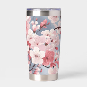 Romantic Pink Cherry Blossoms Insulated Tumbler