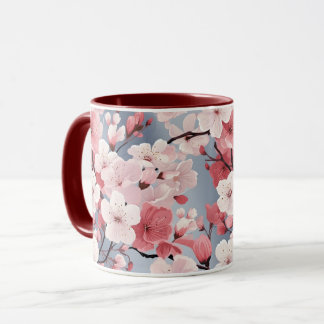 Romantic Pink Cherry Blossoms Mug