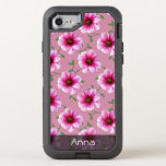 Romantic Pink Dahlia Flowers Any Color Any Text Otterbox Defender Iphone Se/8/7 Case at Zazzle