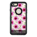 Romantic Pink Dahlia Flowers Any Color Any Text Otterbox Defender Iphone Case at Zazzle