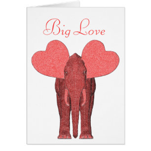 Romantic Pink Elephant Cards