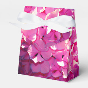 Romantic pink floral elegant hydrangeas favor boxes
