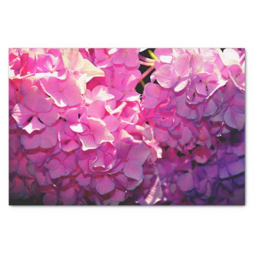 Romantic pink floral elegant hydrangeas  tissue paper