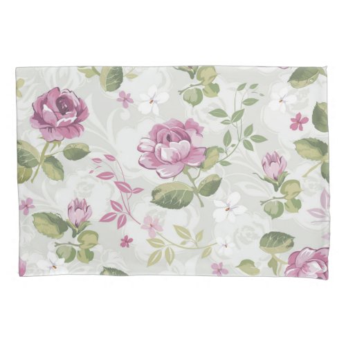 Romantic Pink Floral Pillowcase Set