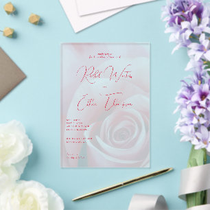 Romantic Pink Floral Wedding Invitation