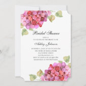 Romantic pink flower. Floral fuchsia bridal shower Invitation (Front)