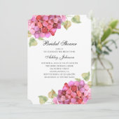 Romantic pink flower. Floral fuchsia bridal shower Invitation (Standing Front)