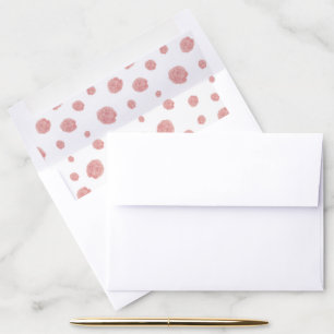 romantic pink flowers wedding  envelope liner