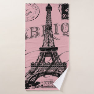 Paris Eiffel Tower Towel Embroidered Bath Towels 3 Pice Bath towel set 