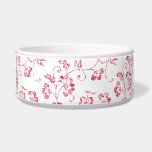 Romantic Pink Glitter Floral  Bowl<br><div class="desc">Romantic Pink Glitter Floral Personalized</div>