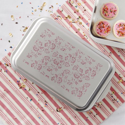 Romantic Pink Glitter Floral  Cake Pan