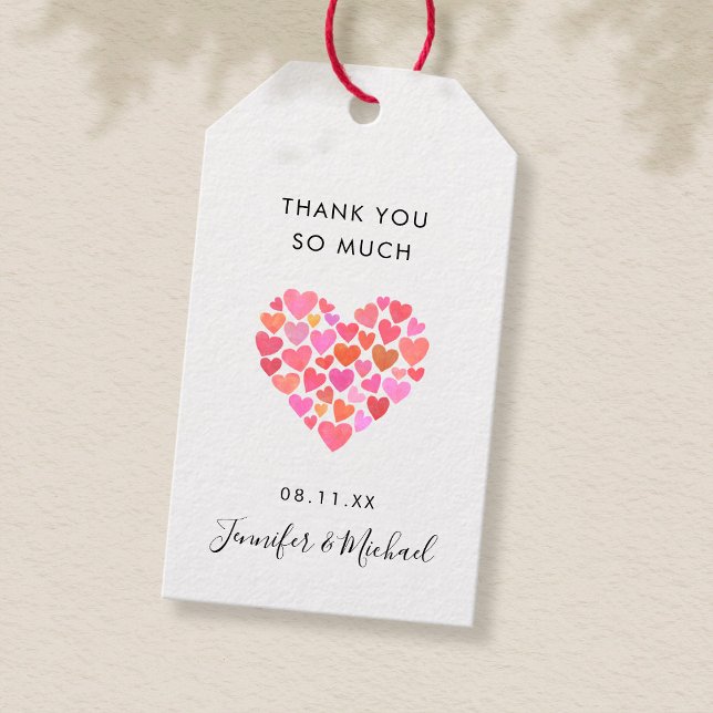 Romantic Pink Heart Gift Tag (Creator Uploaded)