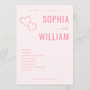 Romantic Pink Heart Wedding Invitations