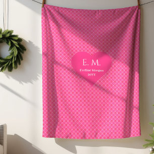 Romantic Pink Hearts I Love You Gift Blanket