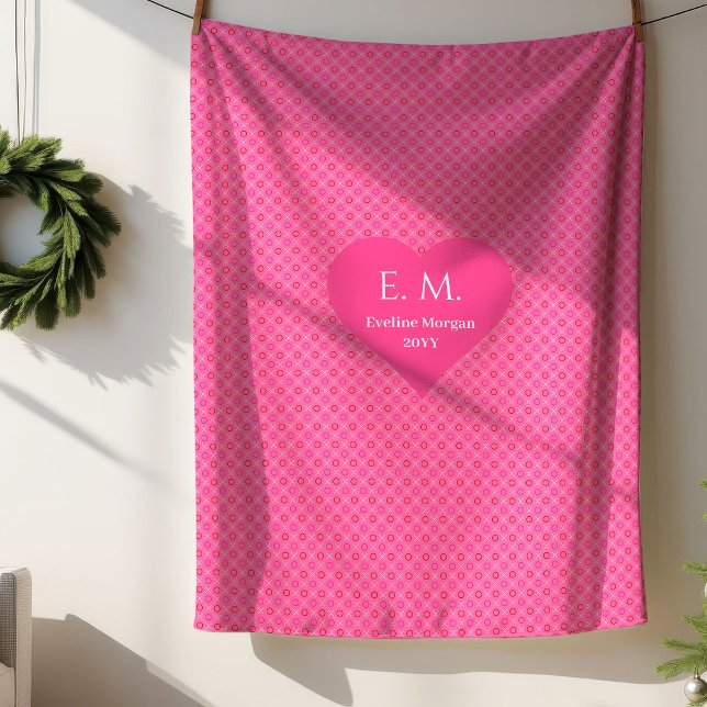 Romantic Pink Hearts I Love You Gift Blanket (Romantic Pink Hearts I Love You Gift Blanket)