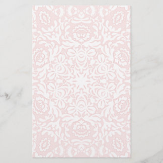 Romantic Pink Lace Floral Stationery