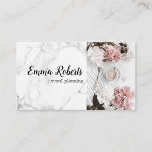 Romantic Pink Old Rose Rustic Bussines Card