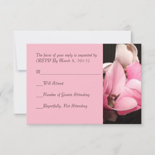 Romantic Pink Orchid RSVP card