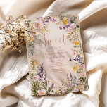 Romantic Pink Pastel Wildflowers Sweet 16 Invitati Invitation<br><div class="desc">Celebrate a Sweet 16 in blooming style with this charming invitation featuring delicate pastel wildflowers. Perfect for a romantic and whimsical theme, this invitation blends soft hues of pink, lavender, and peach with elegant greenery, setting the scene for an unforgettable celebration. The floral accents frame the invitation's details in a...</div>