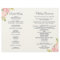 Romantic Pink Peonies Wedding Programs
