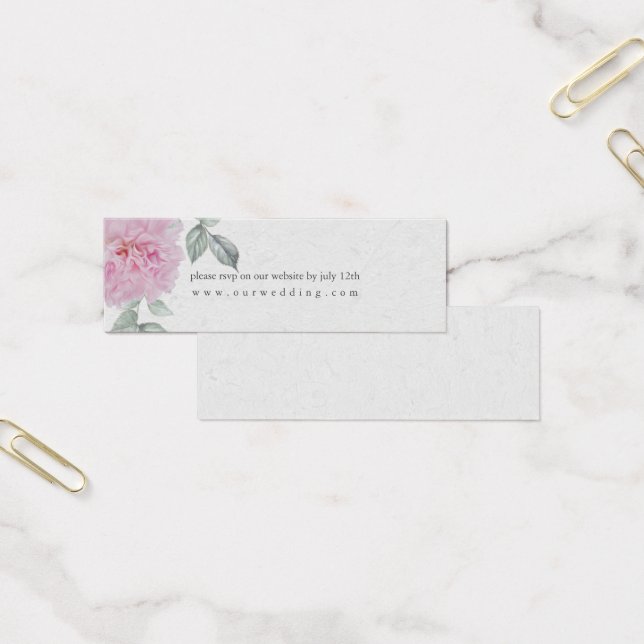Romantic Pink Peonies Wedding Website RSVP (Office)