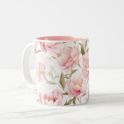 Romantic Pink Peony Mug