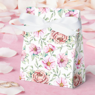 Romantic Pink Peony Watercolor Gift Box | Elegant